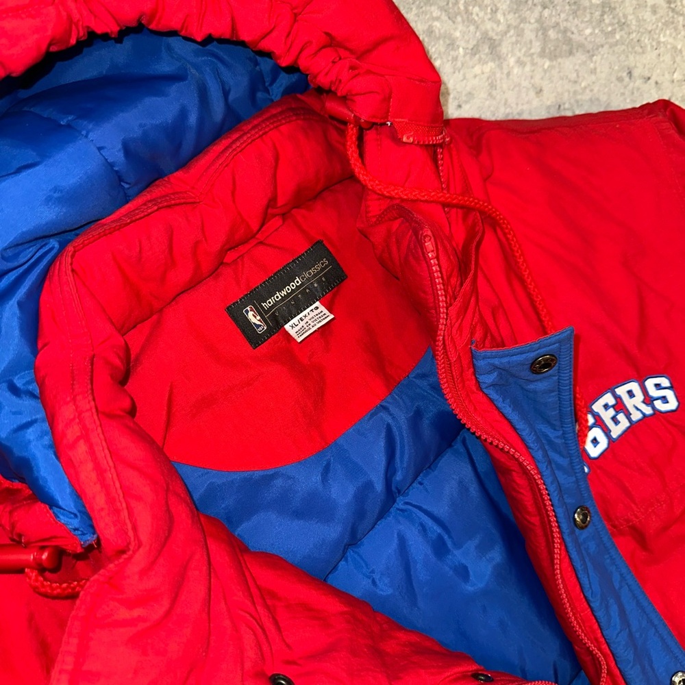 Red Hooded Puffer Jacket - Men's - Picture 7 of 13